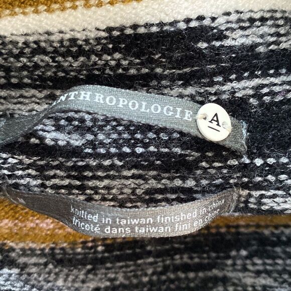 Anthropologie Maeve Space-Dyed Stripe Knit Tunic Top Dress Mock-Neck Sleeveless - Picture 9 of 16